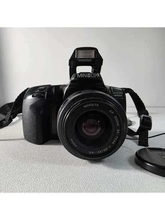 Minolta Maxxum 400SI 35mm SLR Film Camera With 35-70mm AF Zoom Lens Tested Works