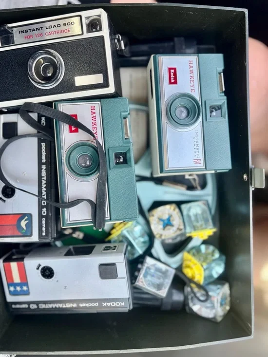 Kodak Hawkeye Instamatic Vintage Camera - Teal Lot