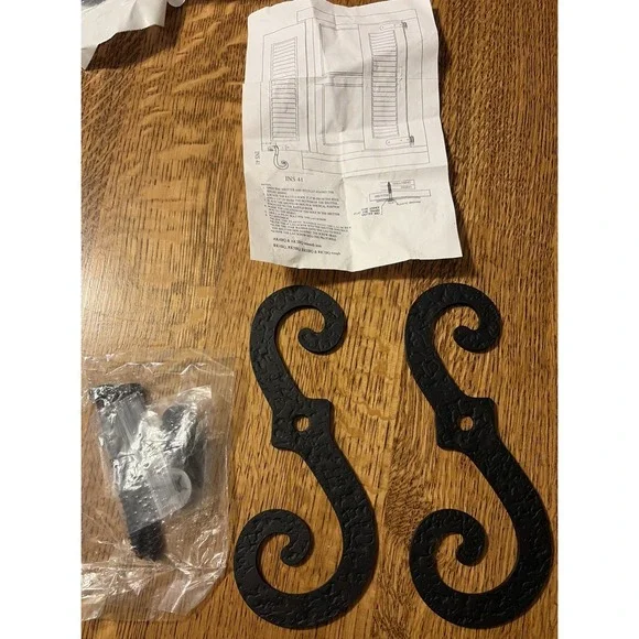 Acorn Forged Iron SHUTTER DOGS HOLDBACKS Steel‎ RK4bq 6 Pair New In Package