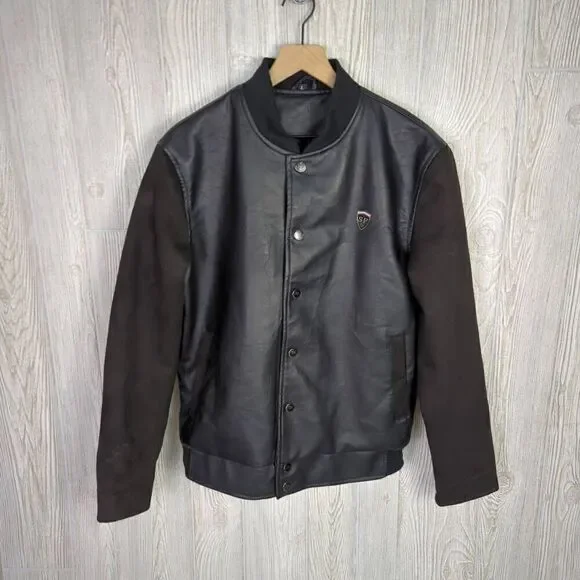 Superlative Fashion SF Italian Partial Leather Bomber Jacket Streetwear Men’s L