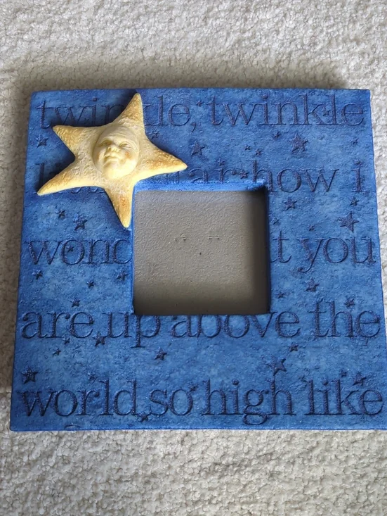 NWOT. Vintage Frame-ology Blue Star Accent Picture Frame by