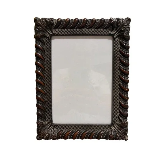 Vintage Picture Photo Frame‎ Ornate Black-Brown 8x10 Baroque/Rocco