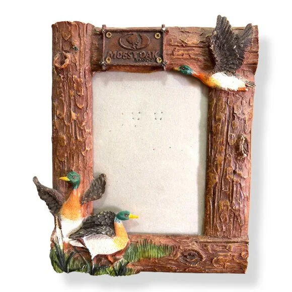 Mossy Oak Wood Duck Picture Frame 4x6 Rustic Wildlife Cabincore‎ Hunting Lodge