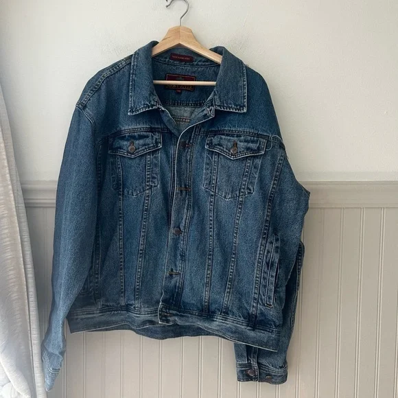 Vintage Stony River Men's XXL Blue Denim Jean Trucker Jacket
