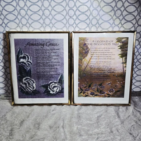 COMING SOON Set of 2 Vintage Gold Framed Christian Art Cottagecore Wall Decor