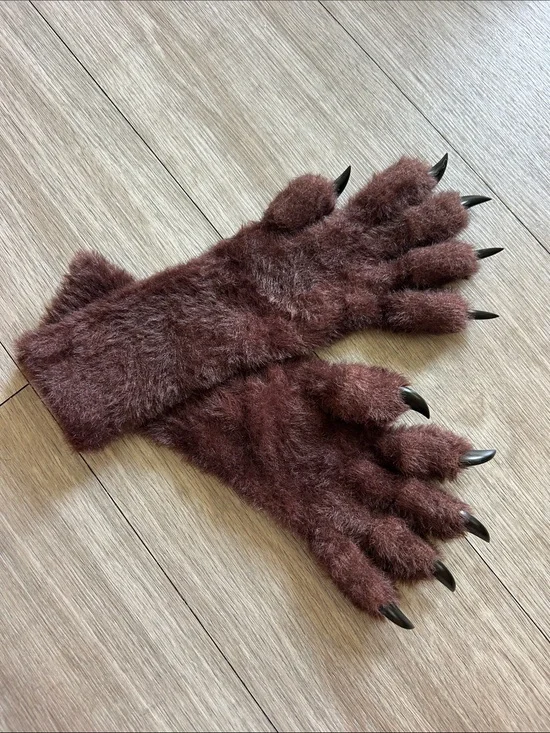 Kigurumi Paws / Faux Fur Claw Gloves for Fur Suit