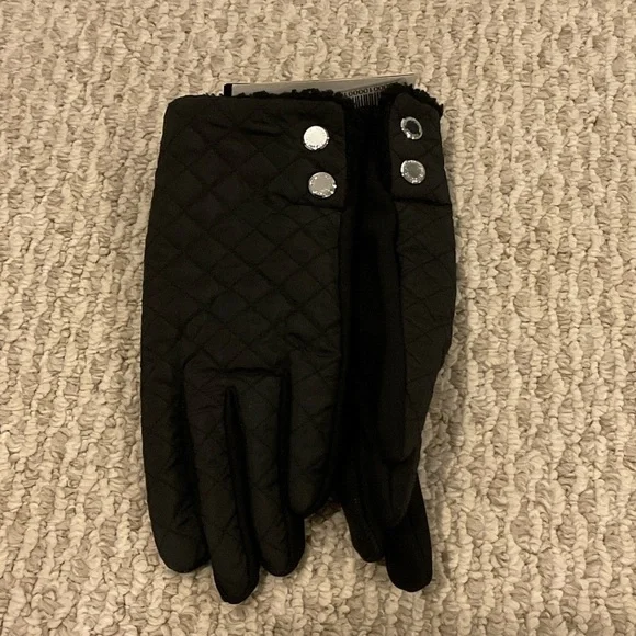 Lauren Ralph Lauren Black Quilted Gloves