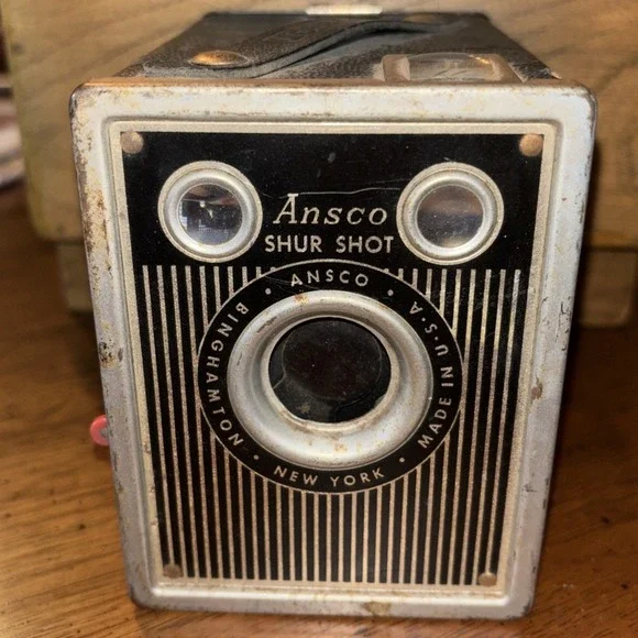 Ansco Shur Shot Box Camera Uses 120 Film