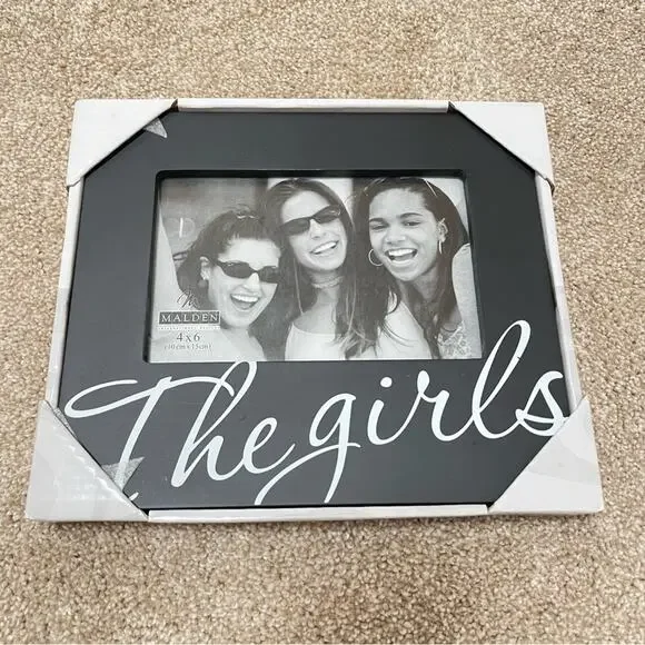 NIB “The Girls” Malden 4x6 Black Picture Frame Friends Bridesmaid Wedding Bride