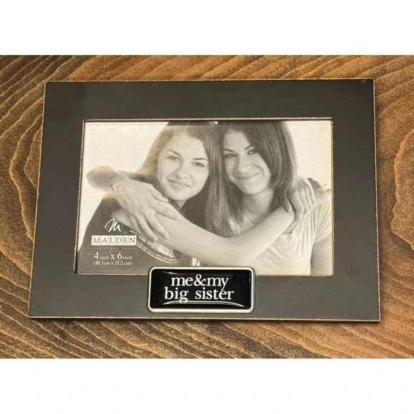 Malden International Picture‎ Frame Black & Silver 4x6 Me & My Big Sister