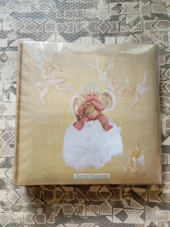 Anne Geddes Cherub Baby Photo Book - Cream & White