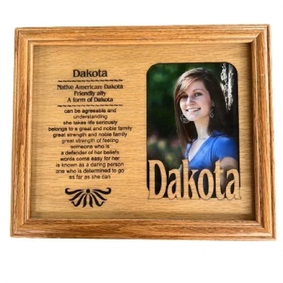 Dakota name meaning oak picture frame