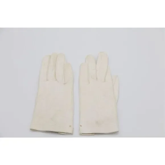Vintage 1950s Fownes Kid Leather Gloves Women’s‎ Size 6 Made in Italy Ivory