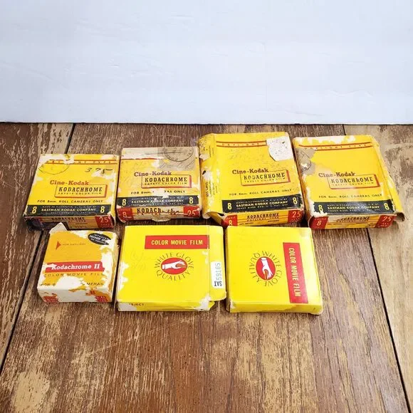 Vintage 8mm Film Lot 7 Reels Kodak Kodachrome Home Movies Untested 1950s 1970s