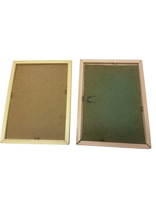 Natural Wood Photo Frames Set Of Two 5x7 Minimalist Style Home Decor No Glass
