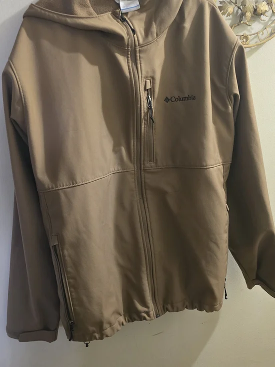 Columbia Tan Hooded Softshell Jacket
