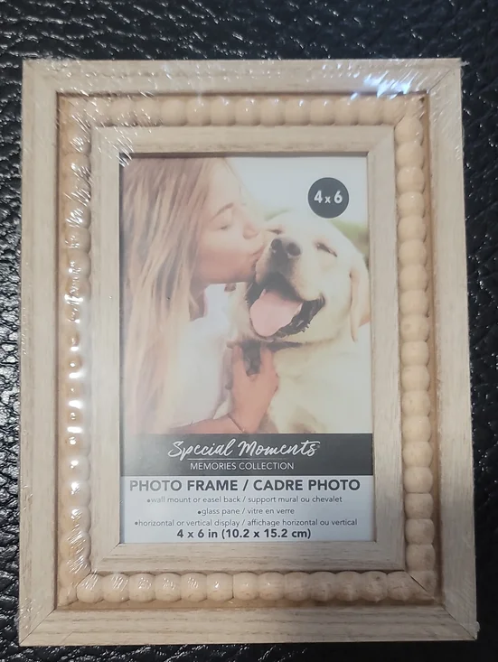 Special Moments Natural Wood Bead 4x6 Photo Frame