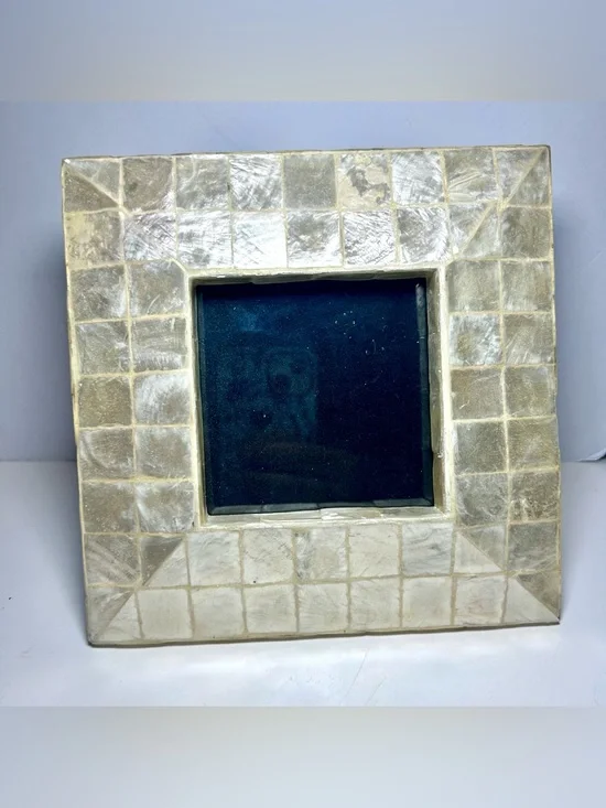 Nicole Miller Home Mother of Pearl 7”X7” Photo Frame