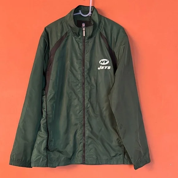 New York Jets NFL Team Full-Zip Windbreaker Jacket. Size XL