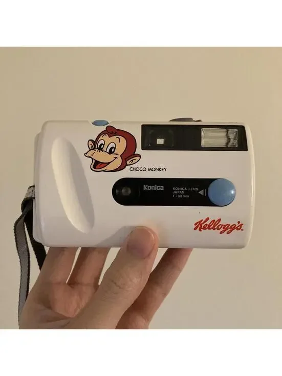 Working Kelloggs Choco Monkey 35mm Film Toy Camera Novelty Gift