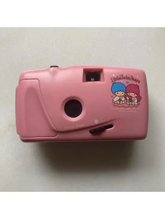 Working Japanese Sanrio Little Twin Stars 35mm Pink Film Toy Camera Novelty Gift