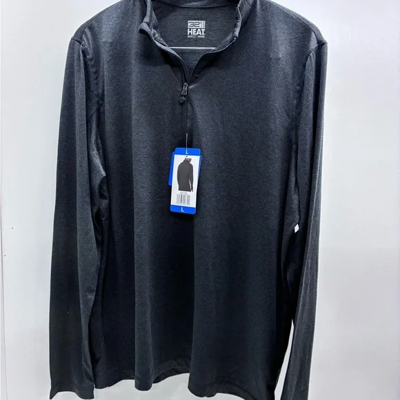32‎ Degrees Black Long-Sleeve Quarter-Zip Performance Pullover