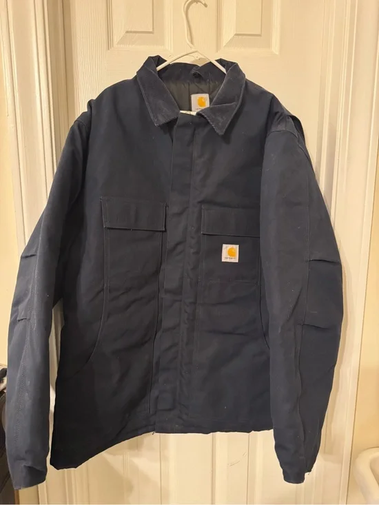 Carhartt Men’s Dark Navy Canvas Work Jacket