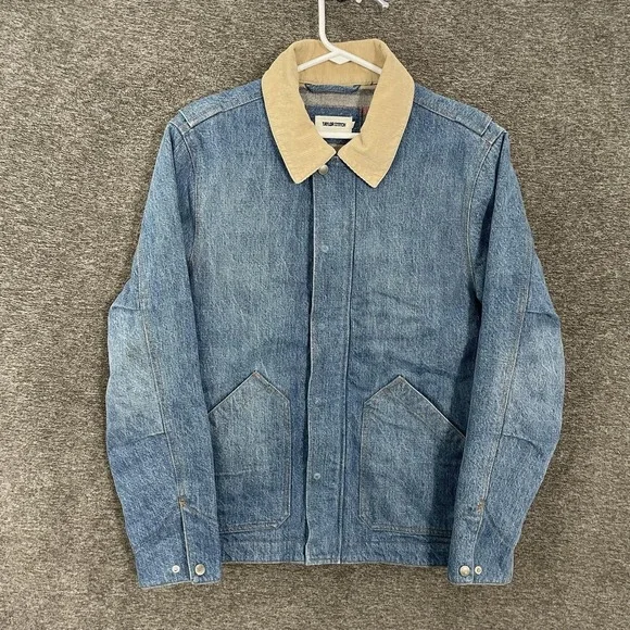 Taylor Stitch Fletcher Workhorse Jacket Mens 38 Blue Denim Blanket Lined
