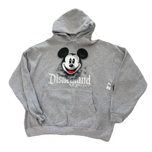 New Disneyland Resort Disney Parks Mickey Mouse Grey Sweatshirt 2X NWT