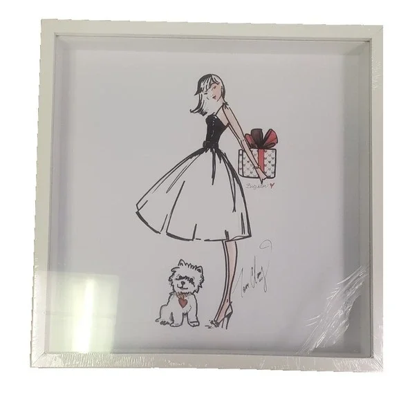 Brighton Framed Picture Art by Tom Clancy 2024 Heart Girl Gift Present Puppy NEW