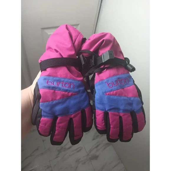 Burton Womens Snowboard Ski Gloves Pink‎ Purple Insulated Winter Small RN87380