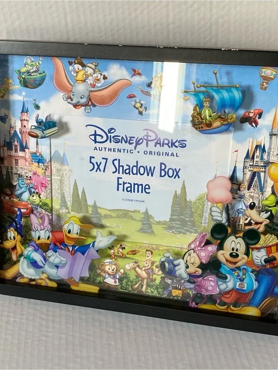DisneyParks Shadow Box 5x7 Picture Frame Storybook Mickey & Friends Pixar