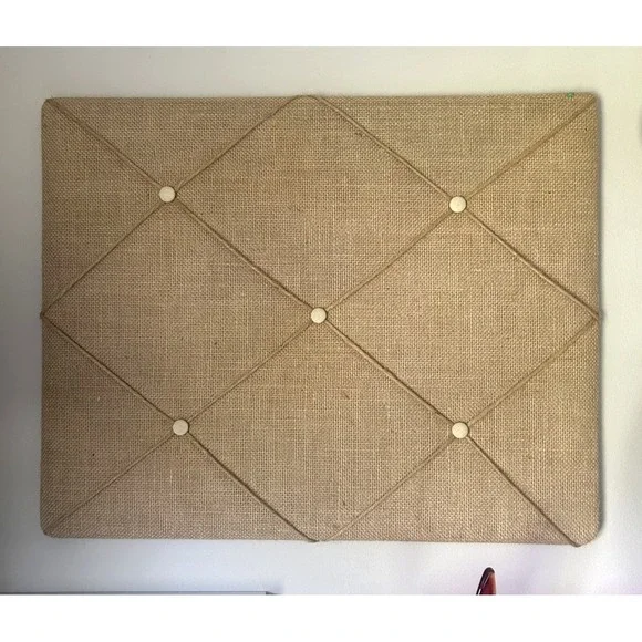 Rustic Burlap Photo Collage Board Hanging Picture Display 20x16 Farmhouse
