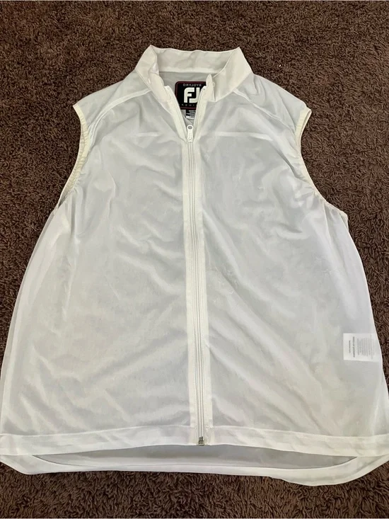 Mens FootJoys DryJoys Premier Golf Athletic Vest White Size Large