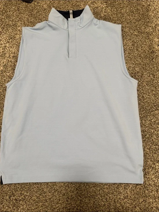 Footjoy Light Blue Quarter-Zip Vest Size L