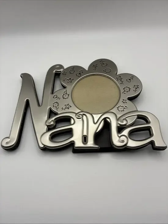 Malden Metal Table Photo Picture Frame Nana with Daisy Velvet Backing 2.5 In