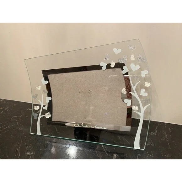 Vintage Italian Glass Photo Frame Claraluna 8