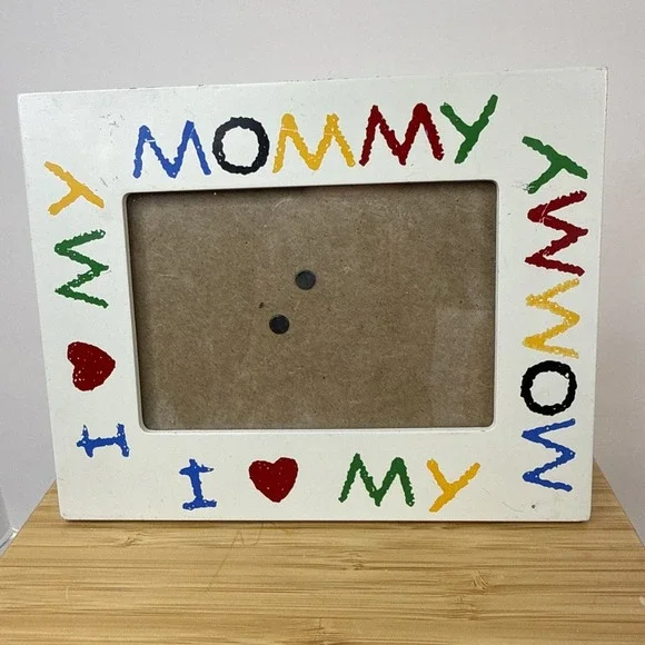 Vintage I Love My Mommy Wood Picture‎ Photo Frame 3.5 X 5