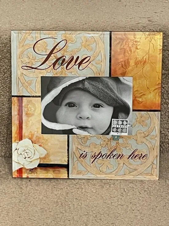 NEW Glass Frame LOVE IS SPOKEN HERE by SIXTREES  4 x 6