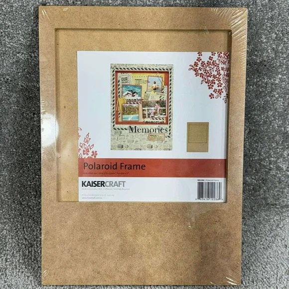 Kaisercraft Polaroid Frame Tan MDF Craftwood SB2286‎ Home Decor