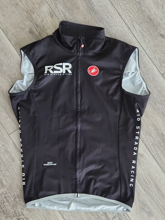 Castrelli Unisex Rio Strada Racing RSR Gore Windstopper Cycling Vest - Black