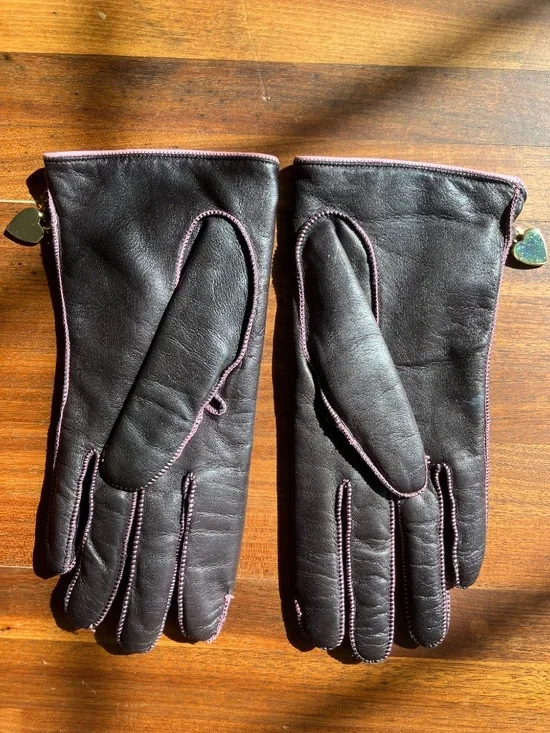 Moschino lambskin and cashmere gloves size 7