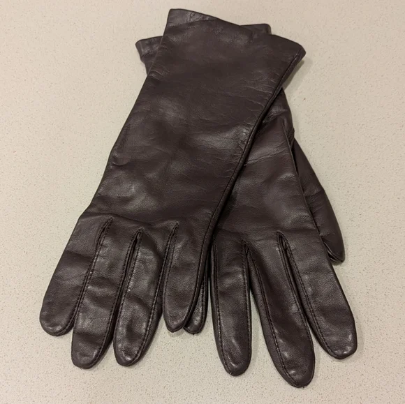 Vintage Brown Leather Gloves