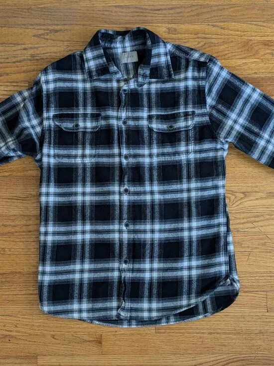Jachs // Flannel Overshirt // Black &White // M