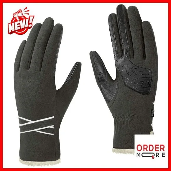 Women's Winter Fleece Gloves Touchscreen Cold Weather Stretch One Size