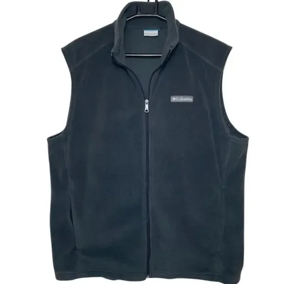 Columbia Men’s Black Vest • Size Large • Polyester • Inside & Outside Pockets