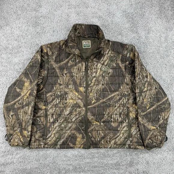 Drake Waterfowl Jacket Men's 2XL Mossy Oak Camo Convertible Vest Puffer Outdoors