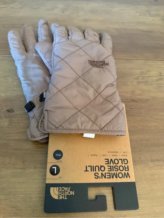 The North Face Women's Rosie Quilted Gloves - Taupe NWT (L)