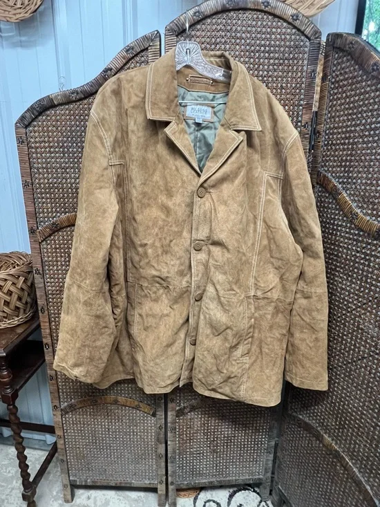 Wilson’s leather M. Julian coat 2X tan suede leather mens jacket coat