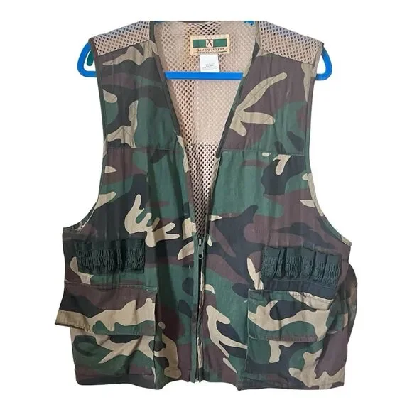 Game Winner Sportswear Hunting Vest Sz L Game Pouch Shell Holders Pockets Mesh